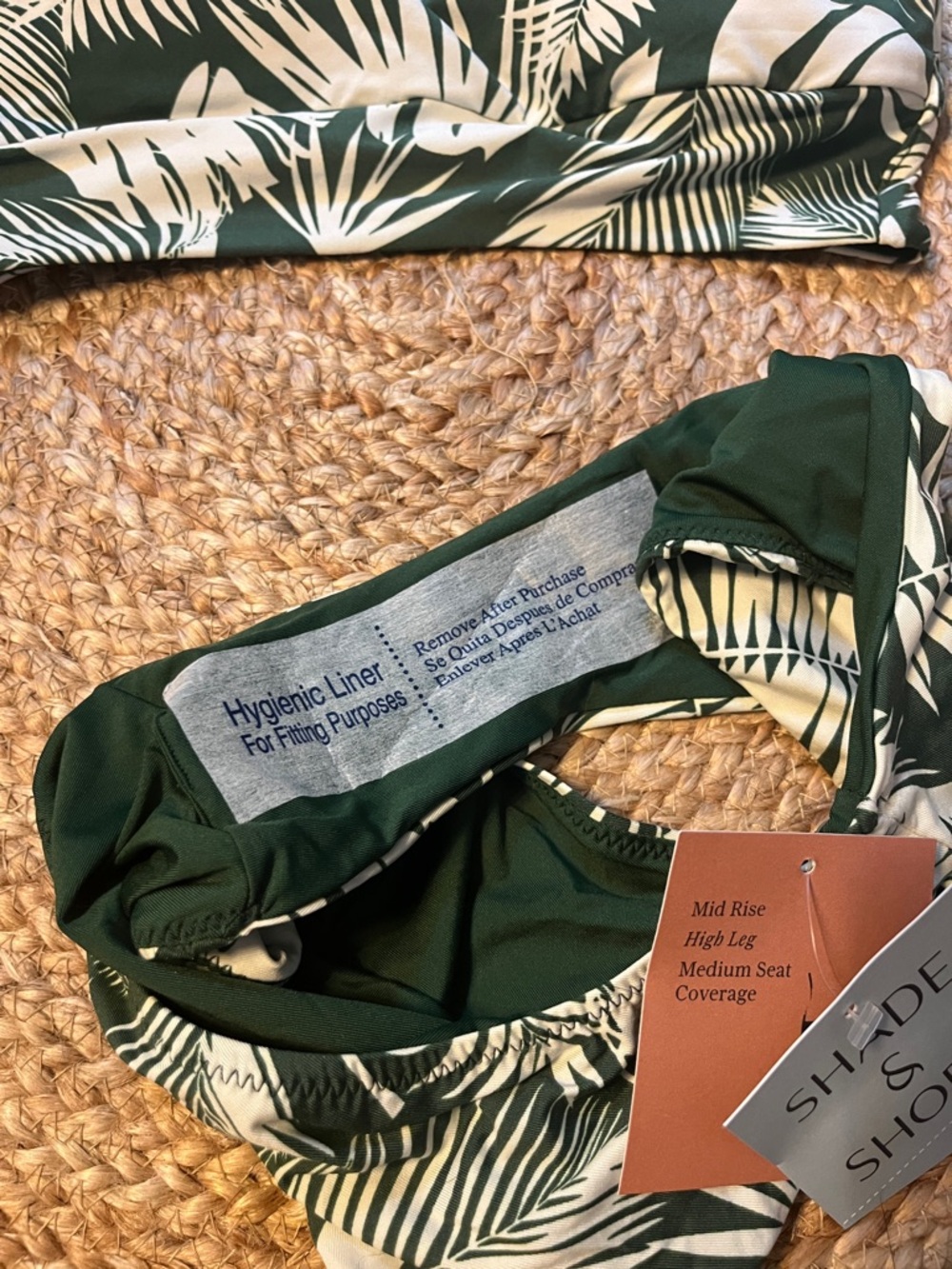 Shade & Shore Green Leaf Print Bikini Set - Picture 4 of 5